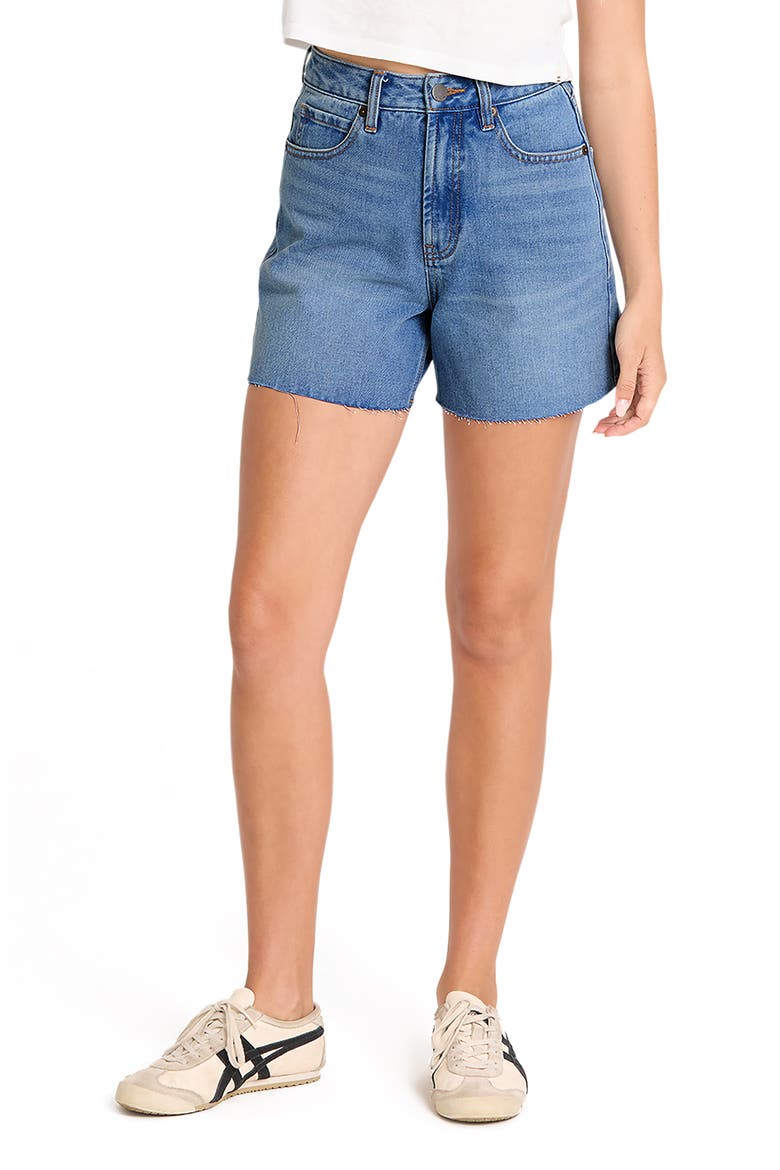 Riley Raw Hem High Waist Denim Shorts, Main, color, PACIFIC WASH