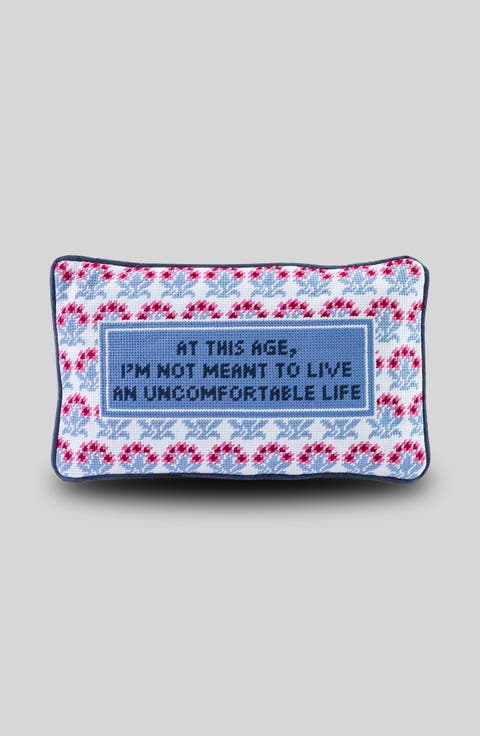Uncomfortable Needlepoint Pillow