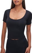 Good American Sculpting Scoop Crop Tee
