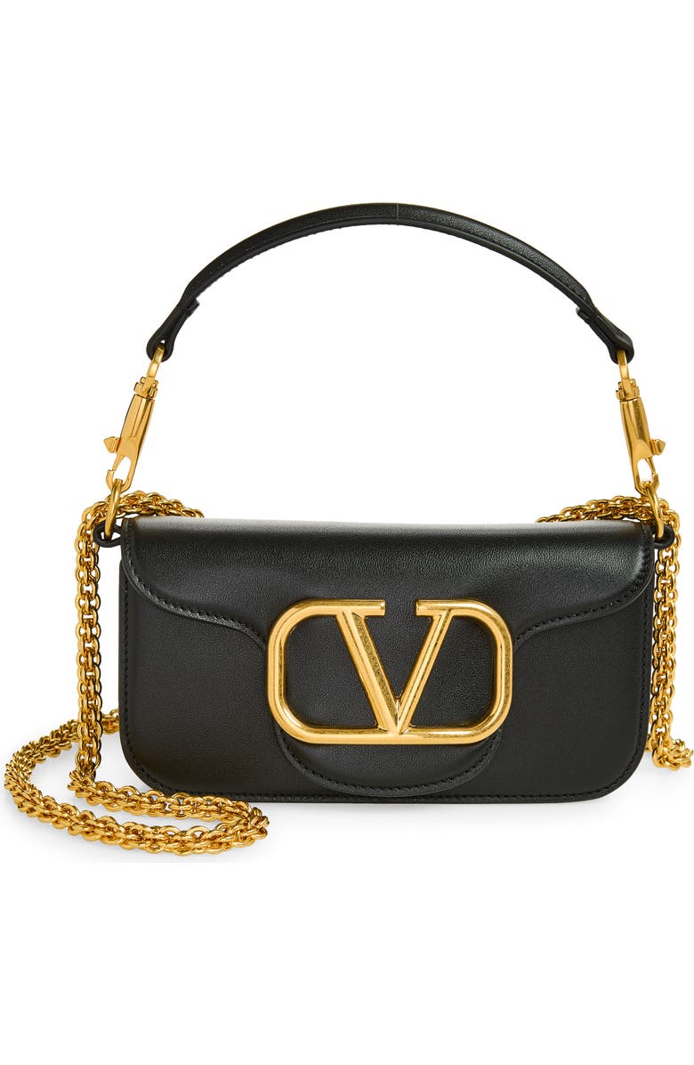 Valentino Garavani Small Locò Shoulder Bag, Main, color, Nero