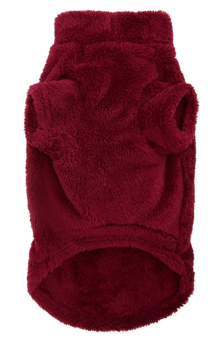 Barbour Brindle Fleece Dog Sweater, Alternate, color, Red