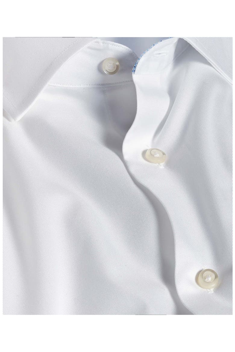 Trim Fit Cotton Twill Dress Shirt, Alternate, color, WHITE