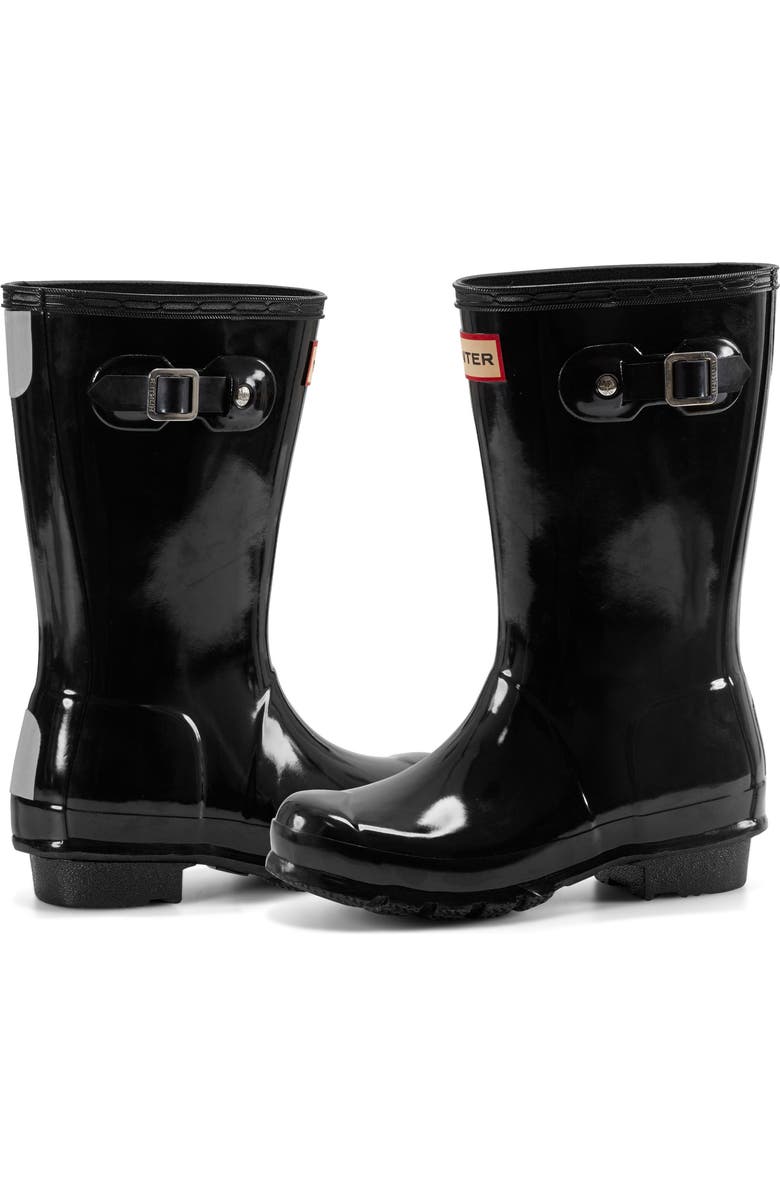 Hunter Kids
Original Gloss Waterproof Rain Boot, Alternate, color, Black