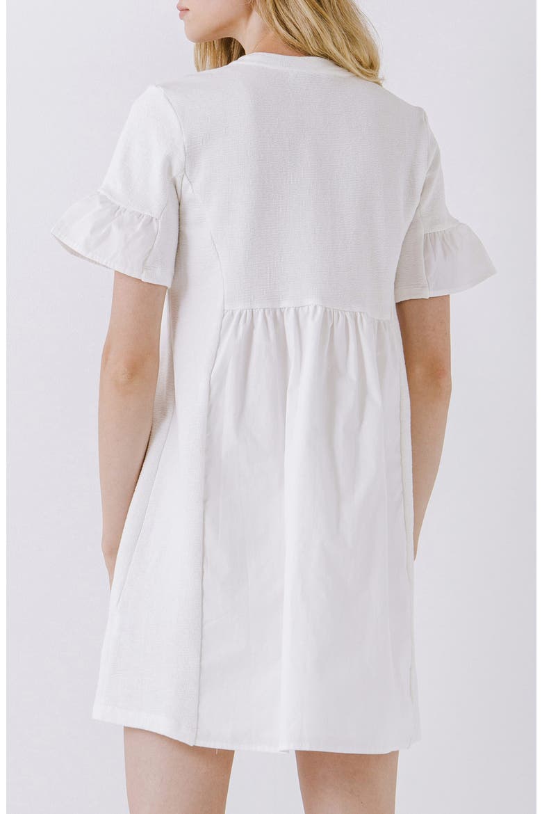 Solid Minidress, Alternate, color, WHITE