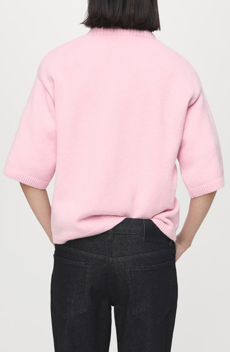 MANGO Elbow Sleeve Sweater, Alternate, color, Pink