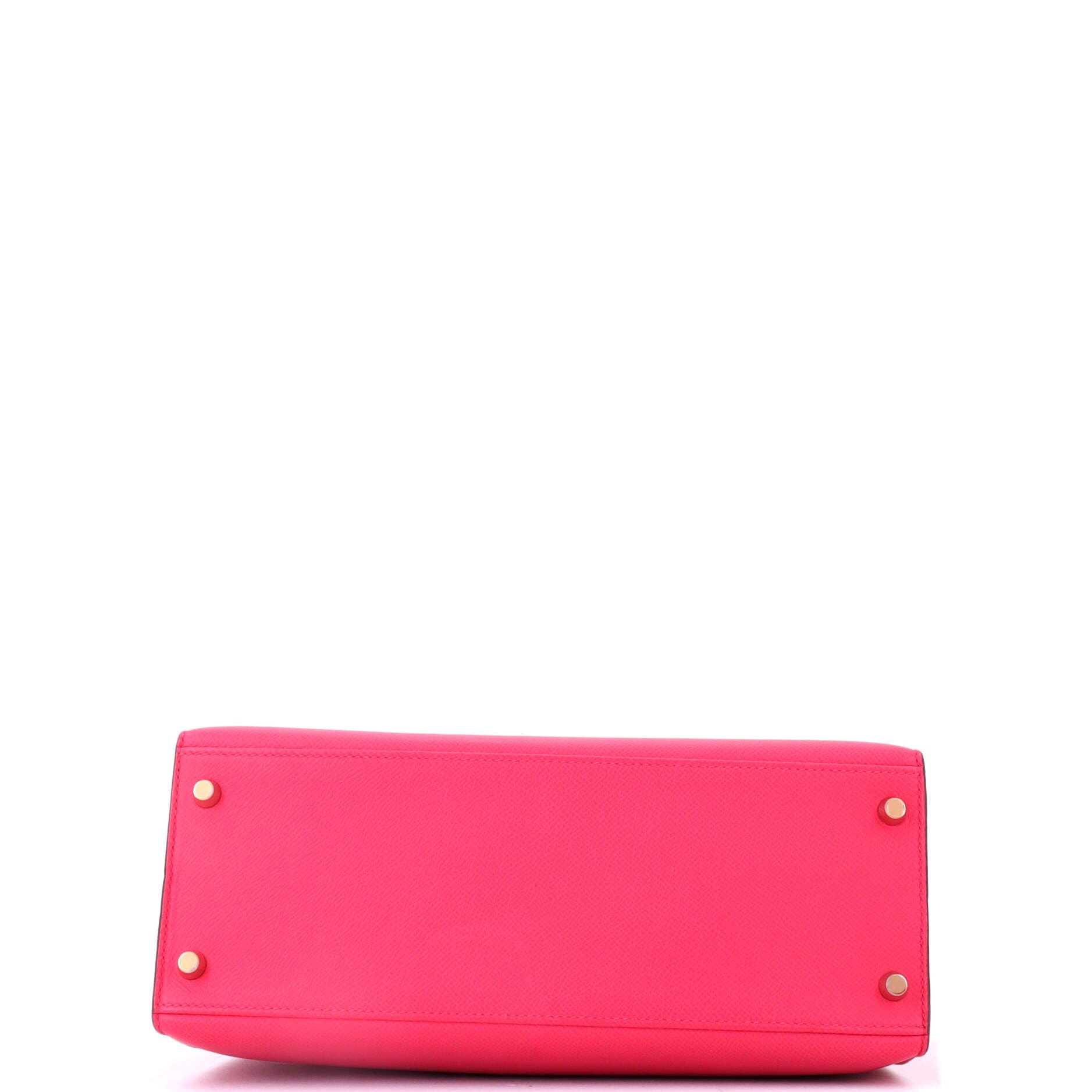 Pre-Owned Hermes Kelly Handbag Pink Epsom with Gold Hardware 28, Alternate, color, Rose Extreme