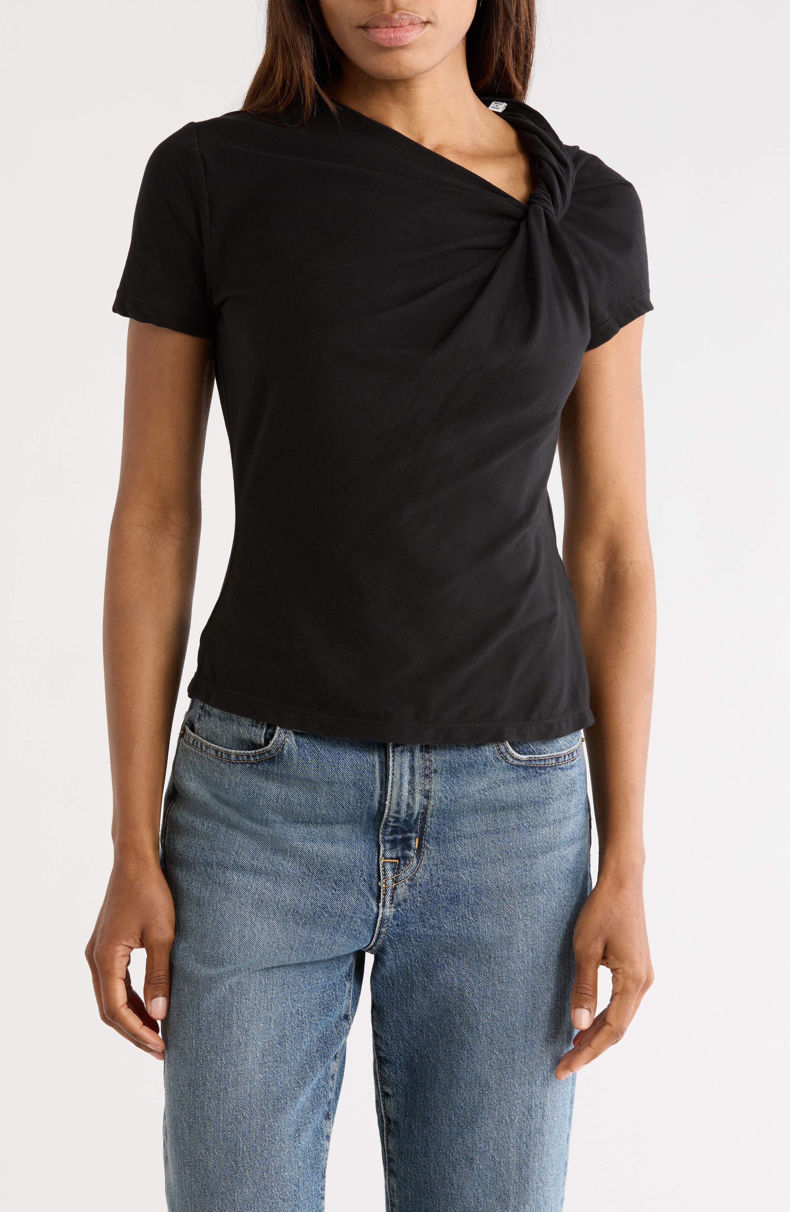 A.L.C. Liz Asymmetric Twist T-Shirt