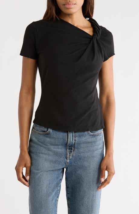 A.L.C. Liz Asymmetric Twist T-Shirt
