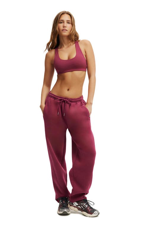 Cotton On Body Active Plush Essential Barrel Sweatpant In Red