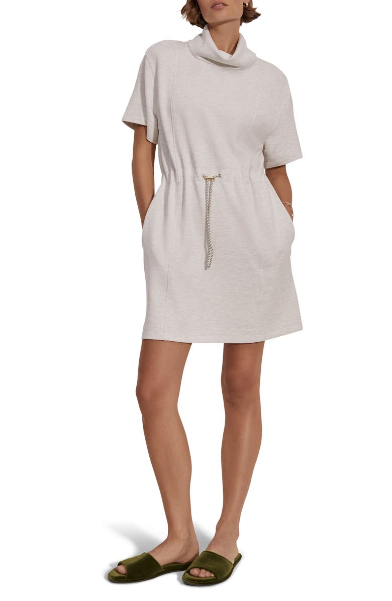 Varley Sophie Mock Neck Minidress, Main, color, Ivory Marl