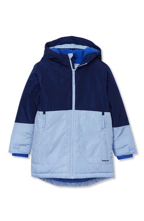 Lands' End Kids Insulated Water Resistant Activity Jacket In Blue
