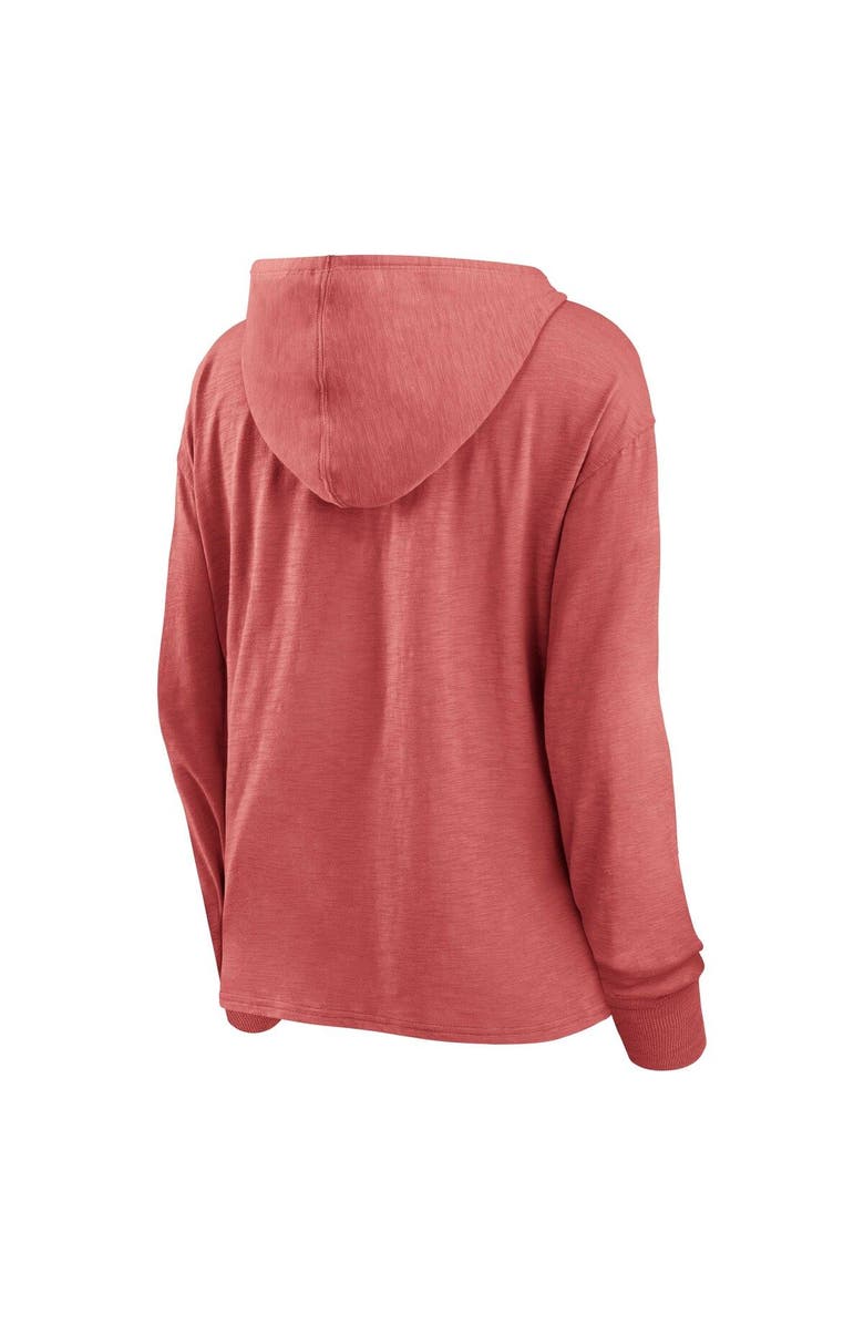 FANATICS Women's Fanatics Branded Red Washington Capitals Heritage Salvation Waffle Pullover Hoodie, Alternate, color, 