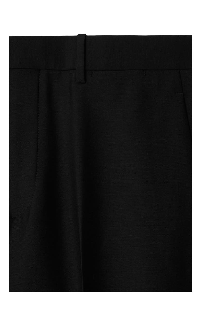 Burberry Wool Tailored Trousers, Alternate, color, Black