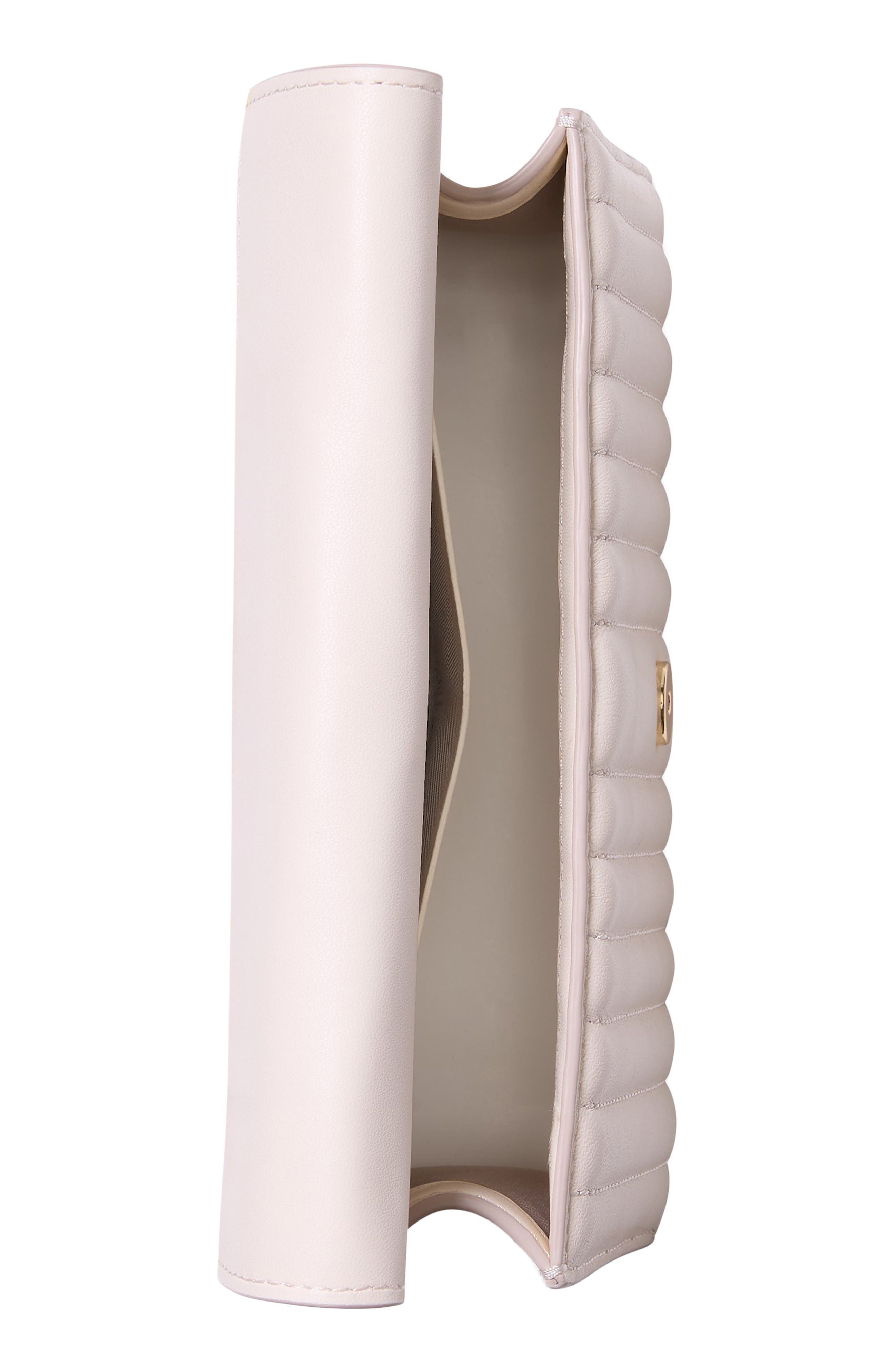 Kate Spade New York mini deco quilted leather convertible crossbody bag, Alternate, color, Cashew Milk