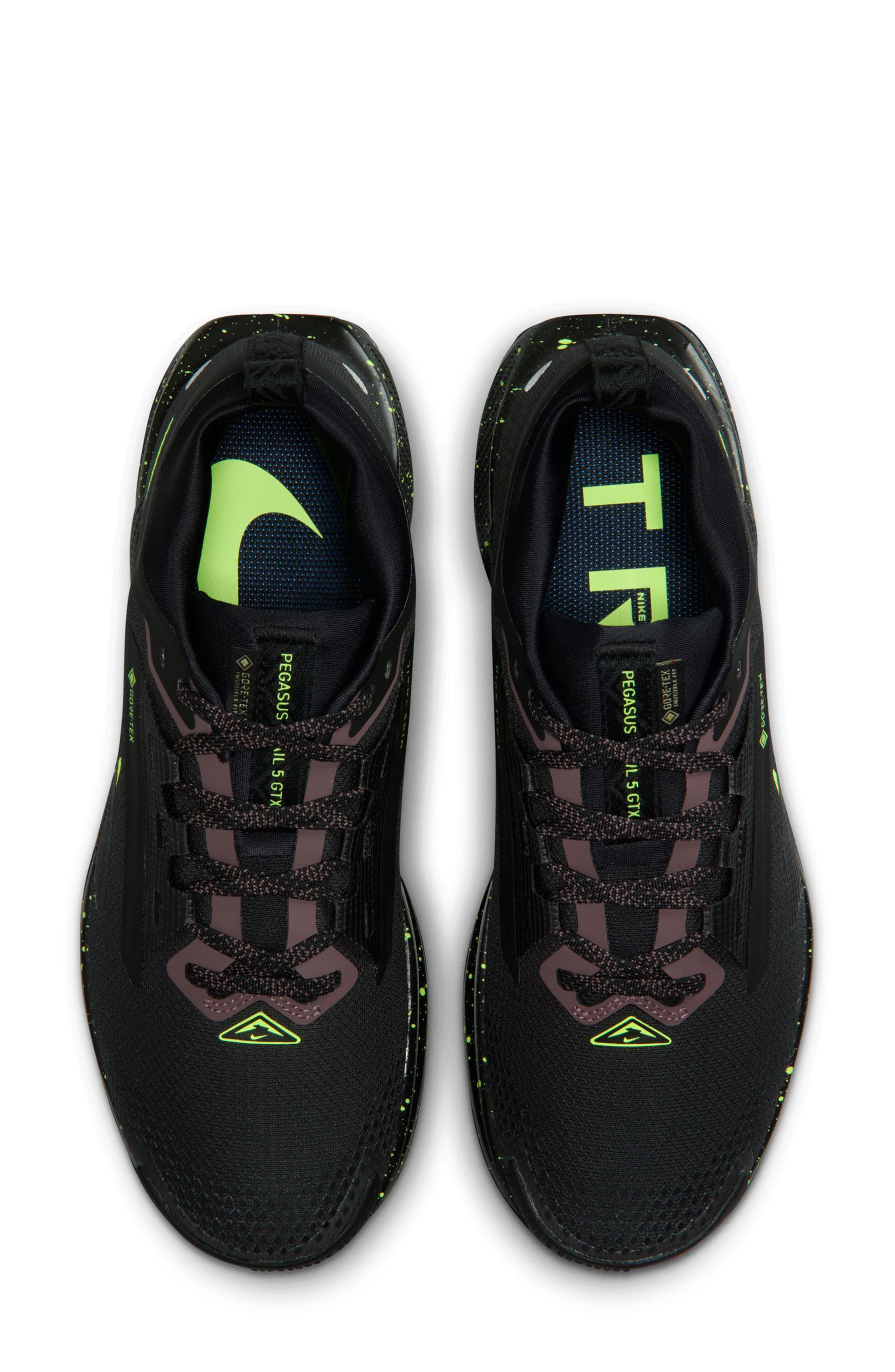 Nike Pegasus Trail 5 Gore-Tex<sup>®</sup> Waterproof Running Shoe, Alternate, color, 009 Black/Vltice