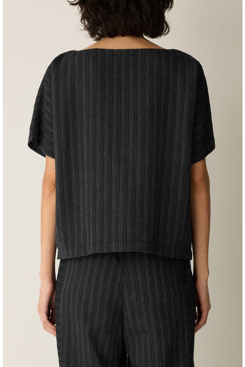 Bateau Neck Dolman Sleeve Top, Alternate, color, BLACK WHITE