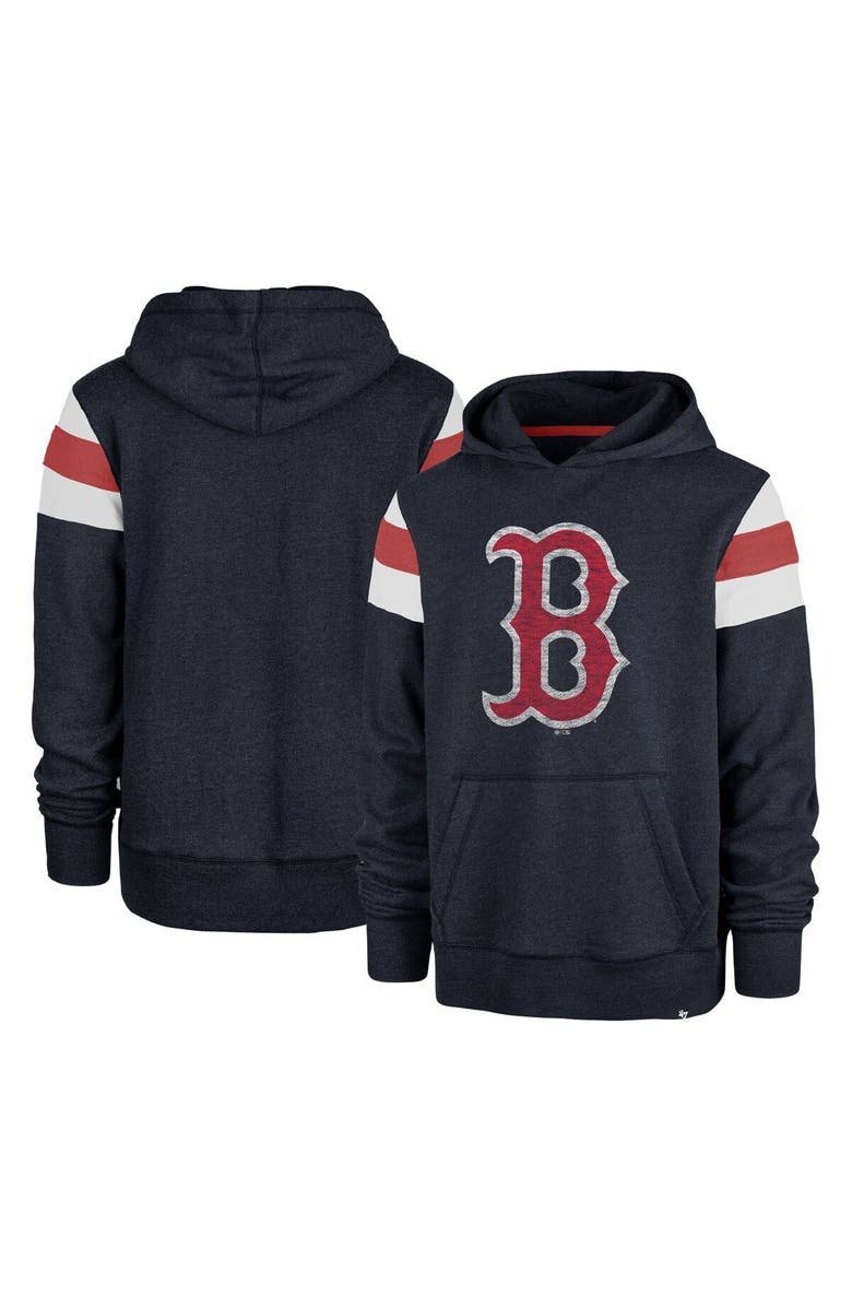 '47 Men's '47 Heather Navy Boston Red Sox Premier Nico Pullover Hoodie, Main, color,