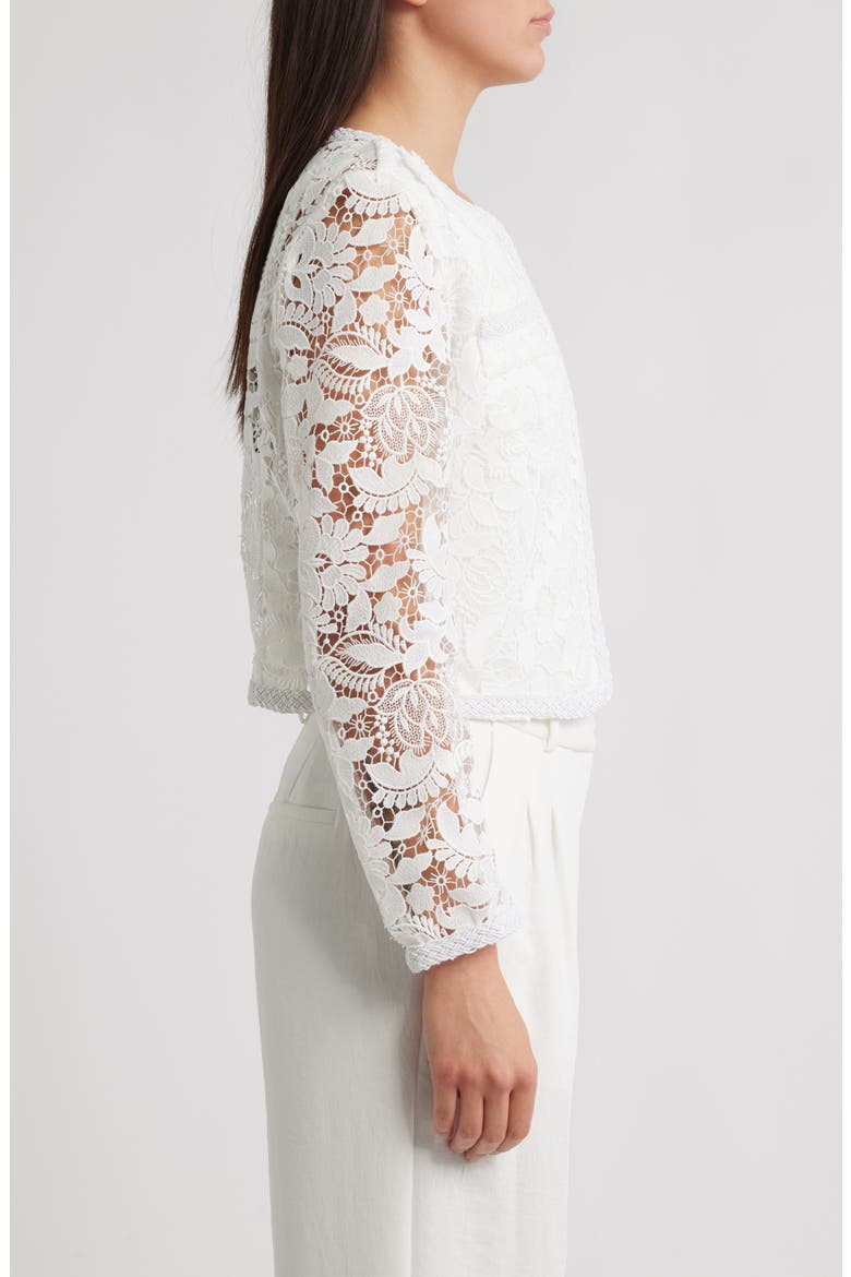 Garden Lace Jacket, Alternate, color, WHITE