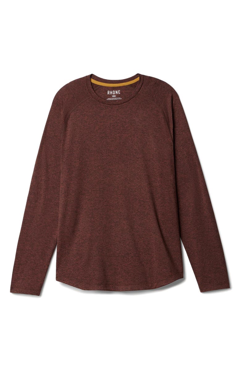 Rhone Atmosphere Long Sleeve Performance T-Shirt, Alternate, color, Cinnamon Heather