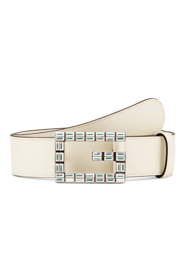 Madelyn Crystal G Belt, Main, color, M.WHITE/ CRYSTAL AB