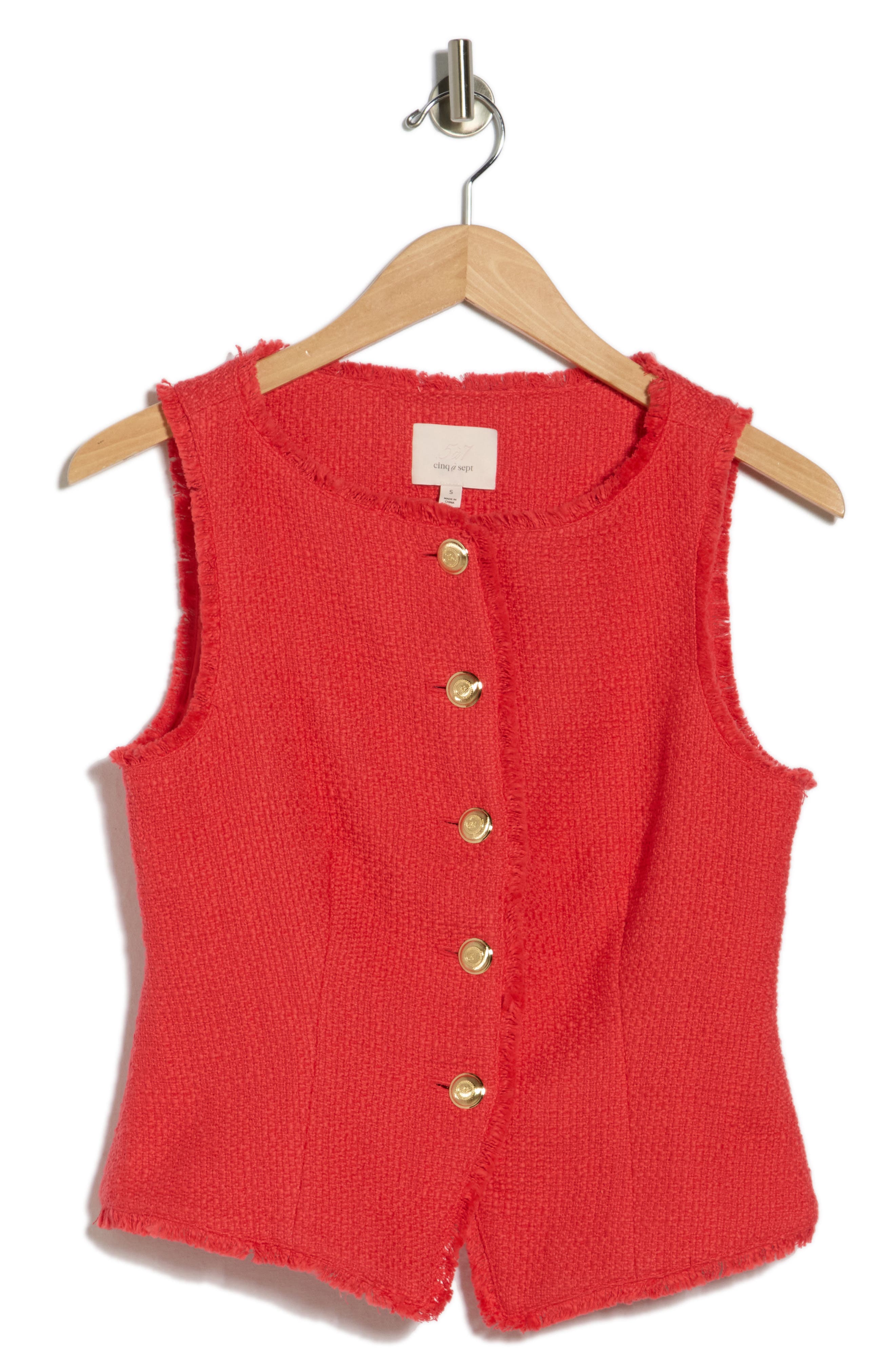 Cinq à Sept Camen Cotton Bouclé Vest