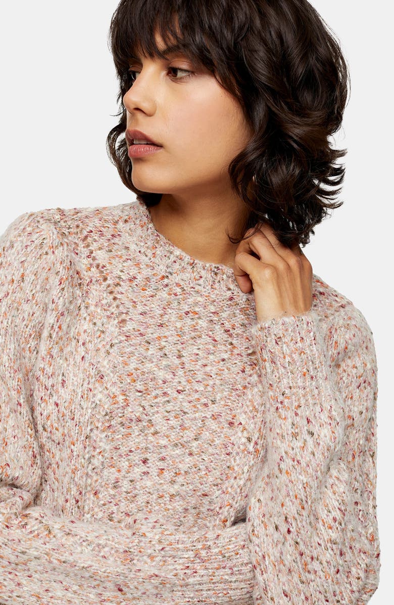 Topshop Pointelle Sweater, Alternate, color, 