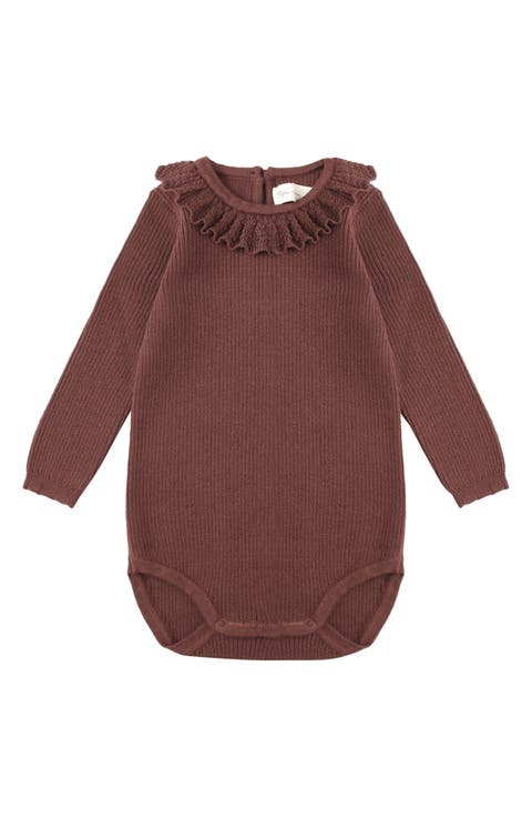 Ruffle Collar Rib Bodysuit (Baby)