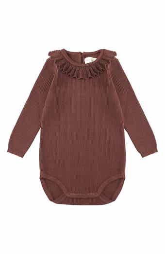 Ruffle Collar Rib Bodysuit