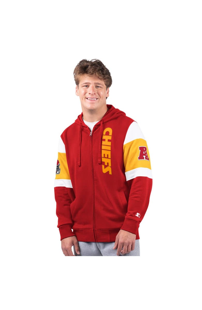 STARTER Men's Starter Red Kansas City Chiefs Extreme Full-Zip Hoodie, Alternate, color, Red