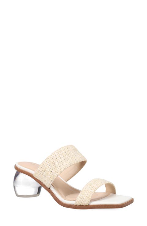 Lela Raffia Slide Sandal (Women)