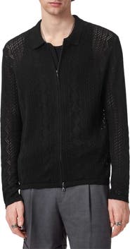 John Varvatos Pietro Organic Cotton Zip Cardigan