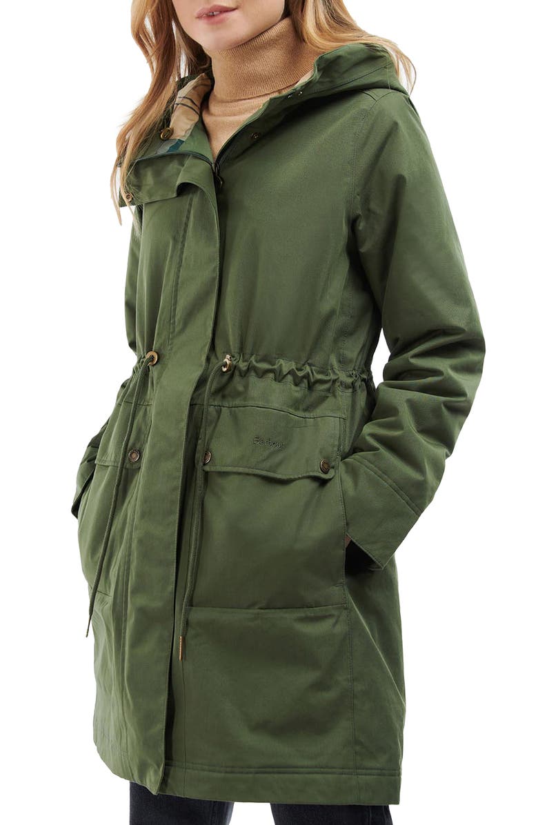 Barbour Bowlees Waterproof Longline Jacket, Main, color,
