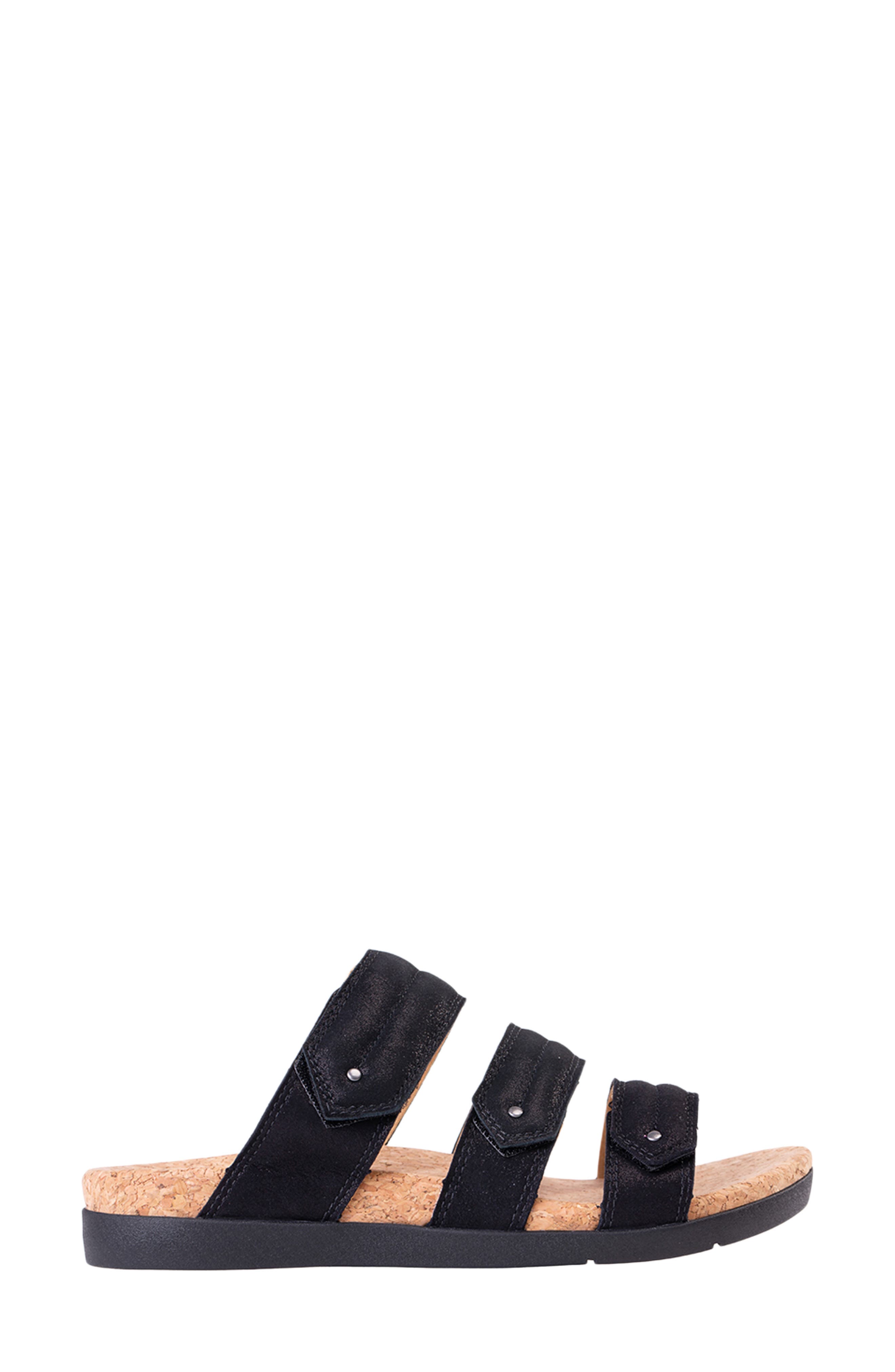 Oasis Slide Sandal, Alternate, color, BLACK