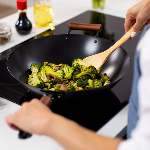Joyce Chen Carbon Steel Ceramic Nonstick Wok, 14-inch In Black