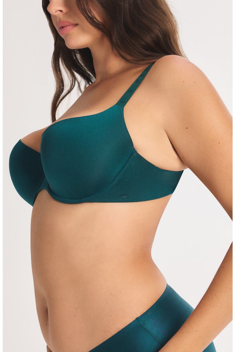 Microfiber Balconette Bra, Alternate, color, GREEN DEMEANOR