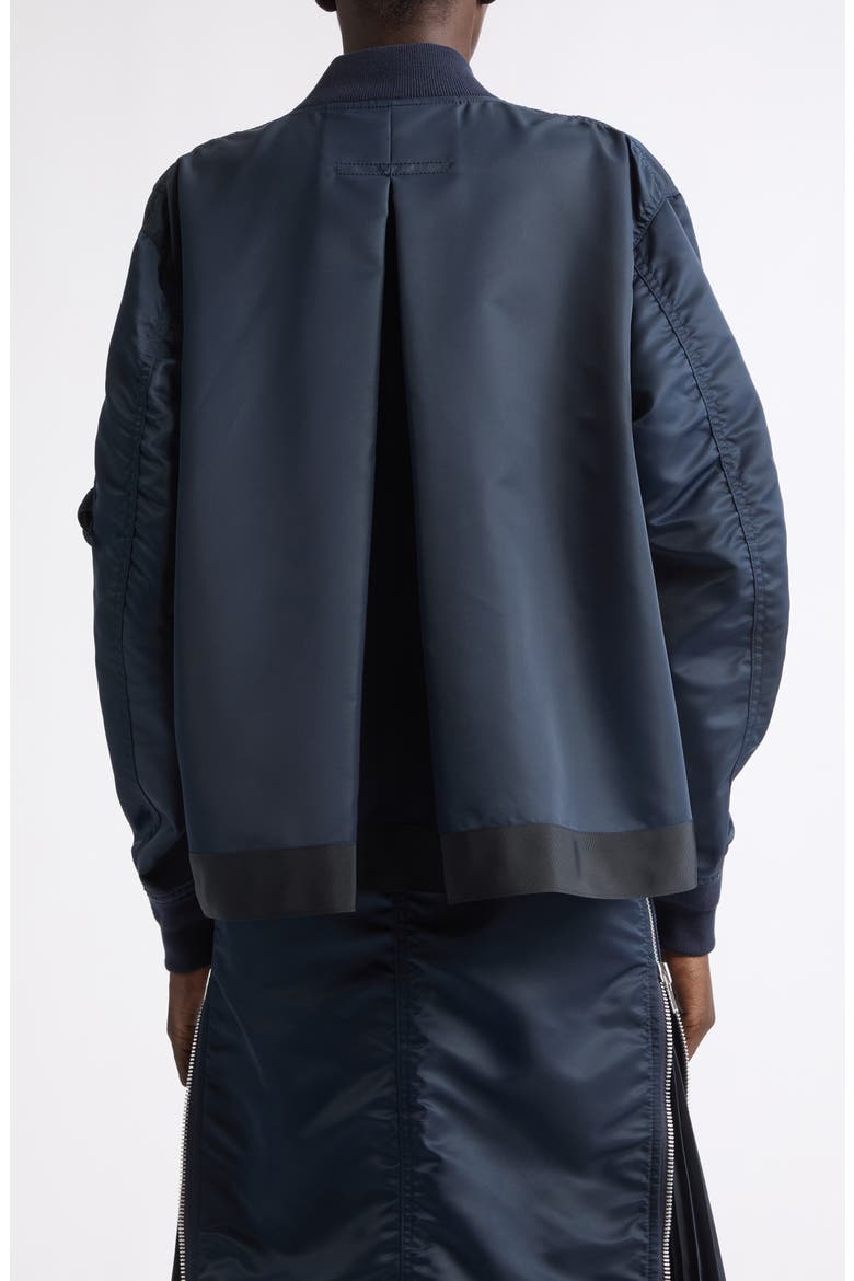 Nylon Twill Bomber Jacket, Alternate, color, NAVY