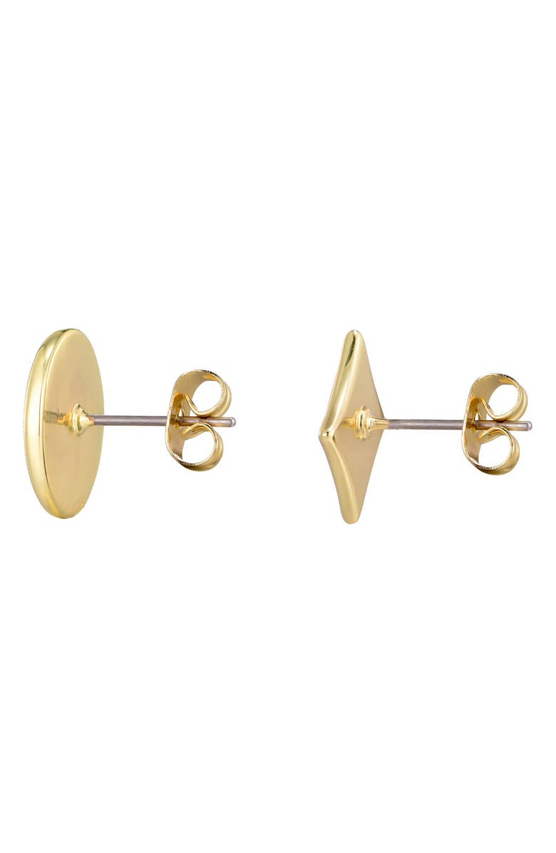 Adornia Mismatched Cubic Zirconia Stud Earrings, Alternate, color, Gold