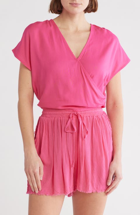 V-Neck Hardware One-Piece Swimsuit
