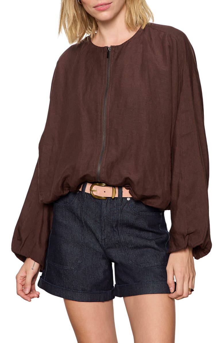 Sanctuary Linen Blend Bubble Jacket, Main, color,