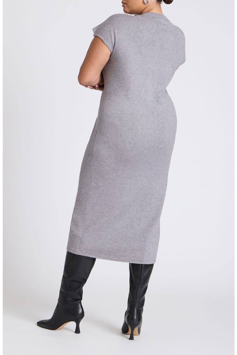 Sleeve Detail Maxi Sweater Dress, Alternate, color, HEATHER CHARCOAL