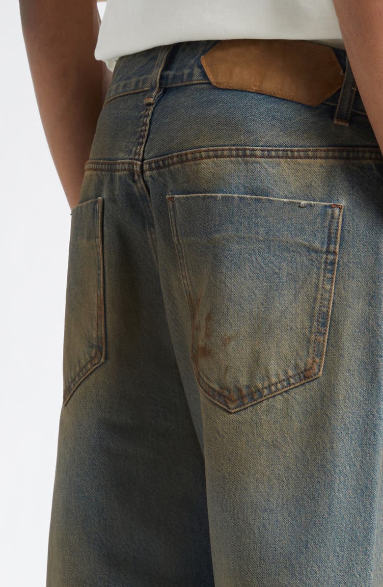 Jacquemus Le De-Nîmes Berger Straight Leg Jeans, Alternate, color, Distressed Blue/ Tabac