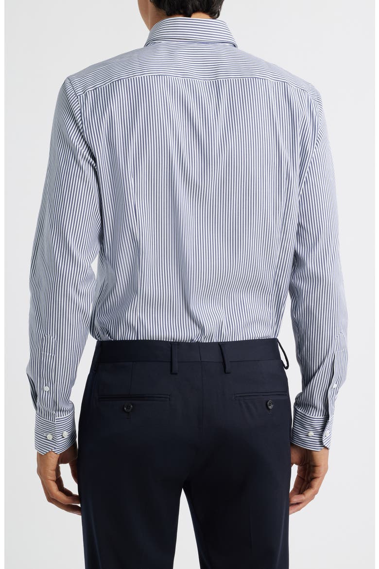 Hays Slim Fit Stripe Stretch Cotton Dress Shirt, Alternate, color, DARK BLUE
