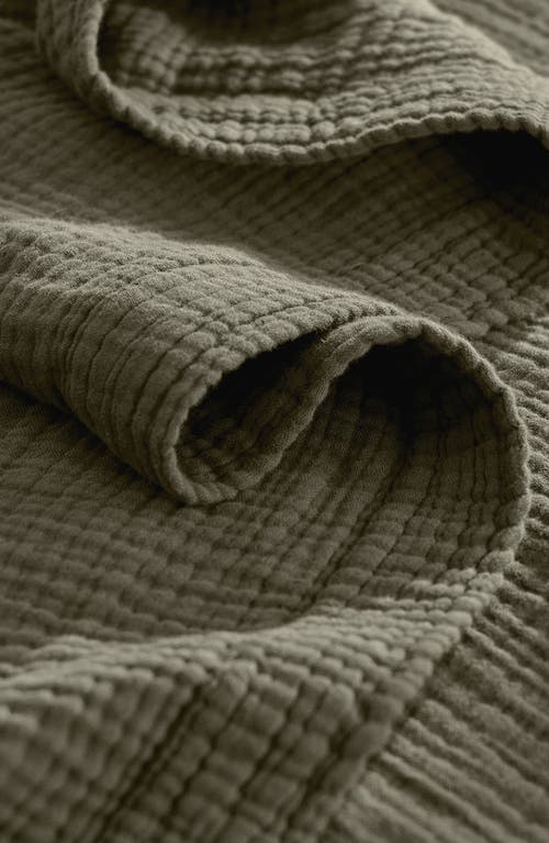 Boll & Branch Dream Throw Blanket In Green