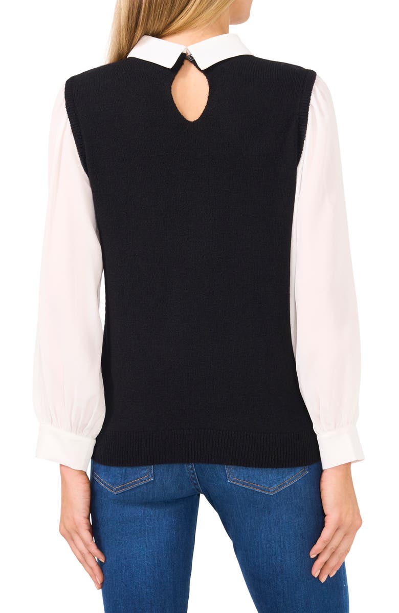 CeCe Mixed Media Top, Alternate, color,