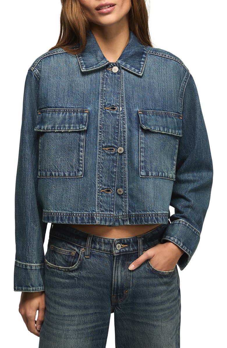 Lucky Brand Utility Denim Jacket, Alternate, color, Glamorous Wash