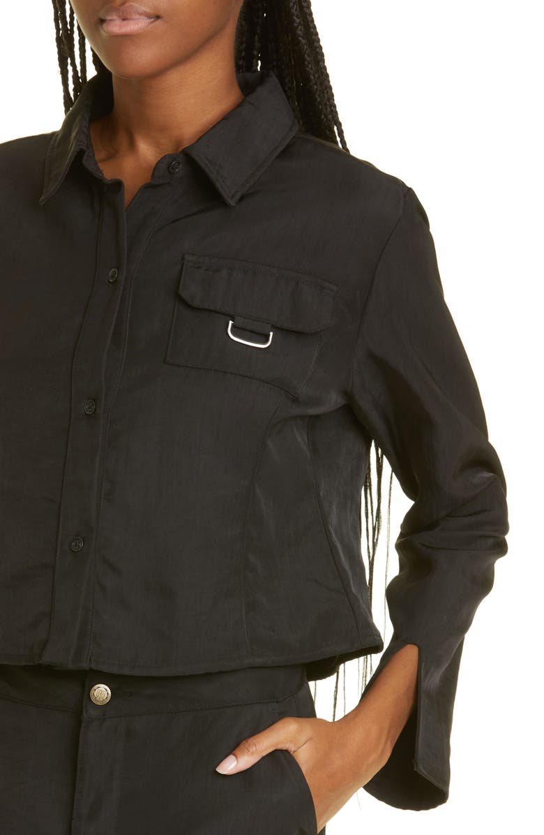 HONOR THE GIFT Cadet Crop Button-Up Top, Alternate, color, 