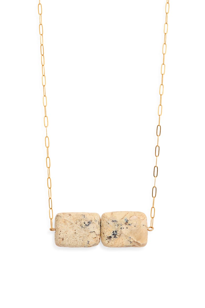 Godeissa Opal Bar Pendant Necklace, Main, color, OPAL