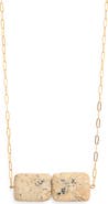House of Olia Godeissa Opal Bar Pendant Necklace