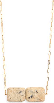 House of Olia Godeissa Opal Bar Pendant Necklace