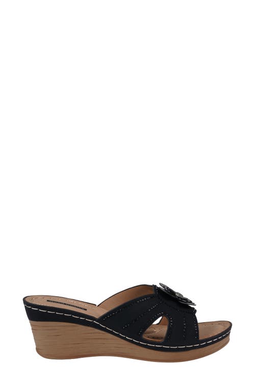 Gc Shoes Fiora Wedge Sandal In Black